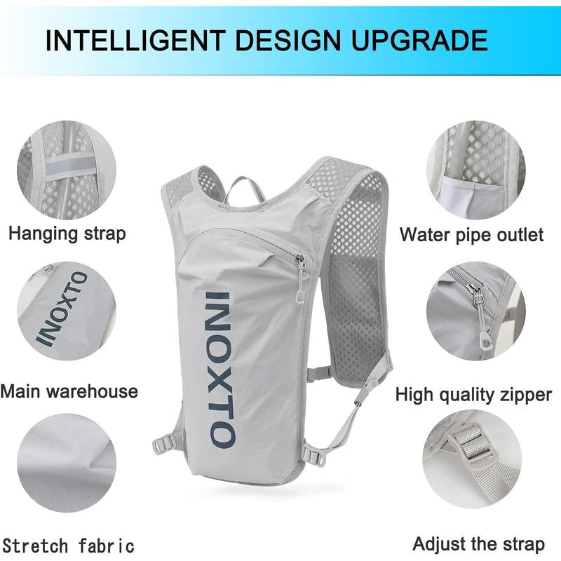 Running Hydration Vest Backpack,Lightweight Insulated Pack with 1.5L Water Bladder Bag Daypack for Hiking Trail Running Cycling Race Marathon for Women Men