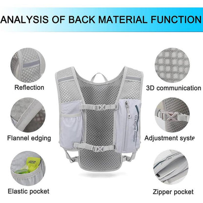 Running Hydration Vest Backpack,Lightweight Insulated Pack with 1.5L Water Bladder Bag Daypack for Hiking Trail Running Cycling Race Marathon for Women Men